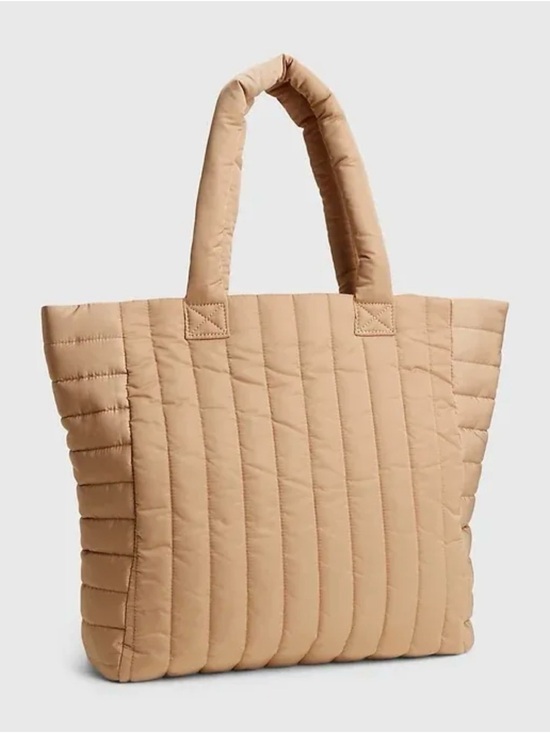 GAP Handbags - GAP Quilted Puffer Tote Bag in Beige